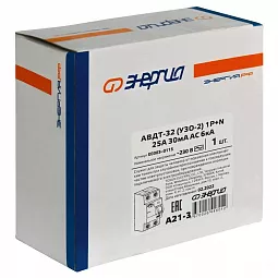 Купить УЗО Энергия АВДТ-32 30мА тип AC 6кА 2P 25A в Екатеринбурге